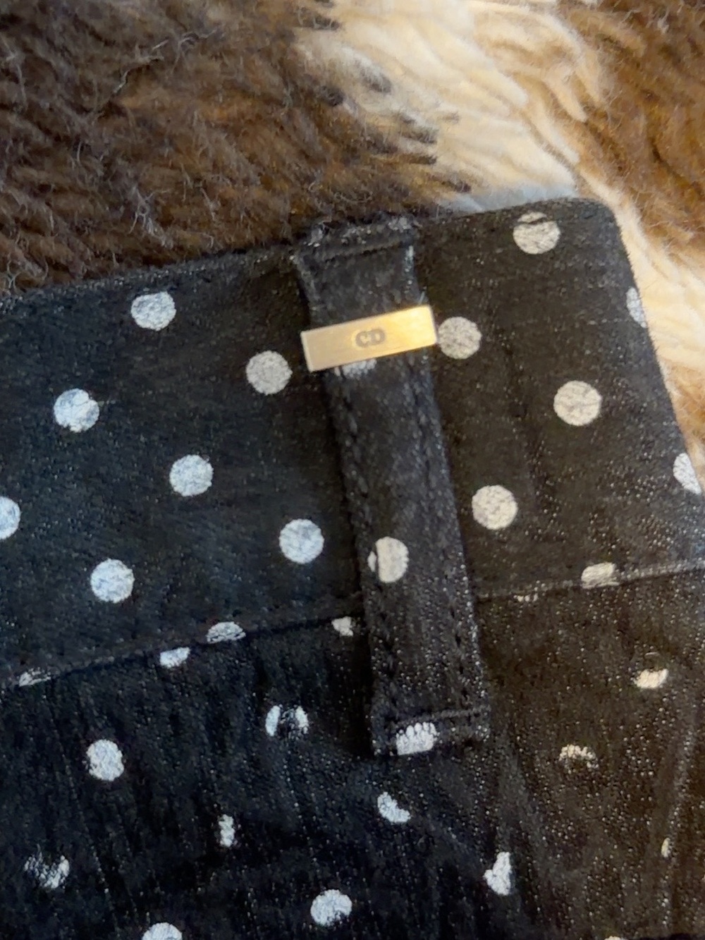 Dior Homme Distressed Dot Print Black Skinny Jeans Size 32 Made in Italy - Picture 7 of 9